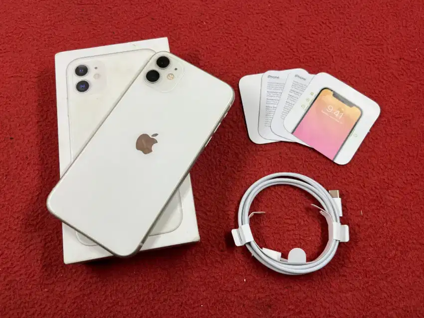 JUAL IPHONE 11 WHITE 64GB EX IBOX