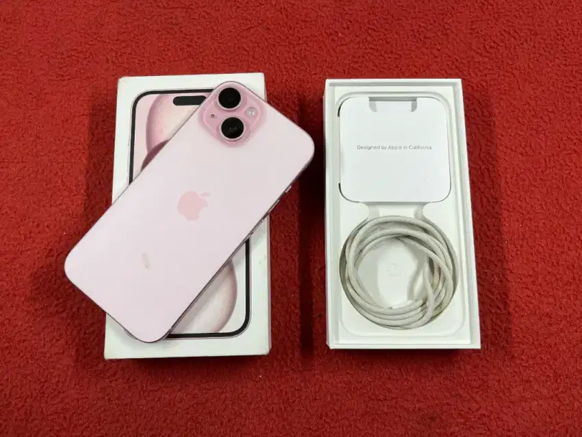 JUAL IPHONE 15 PINK 128GB EX IBOX ON