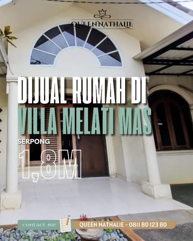 Rumah murah di Villa Melati Mas Serpong 180 m2