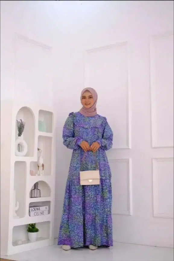 Gamis Batik Violet