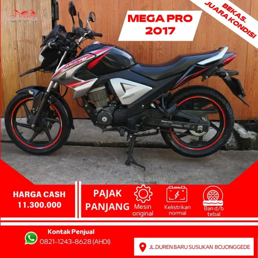 HONDA MEGA PRO 2017 FULL ORI PAJAK PANJANG SIAP GAS JAUH