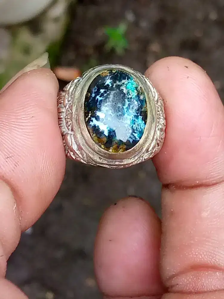Batu bacan Doko kembang UK 15x11x5 ring uk 8