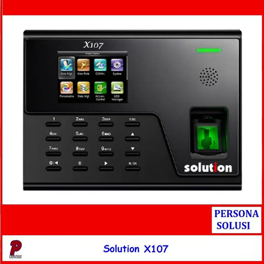 Solution X107 - Mesin Absensi Fingerprint - Garansi 1 Tahun