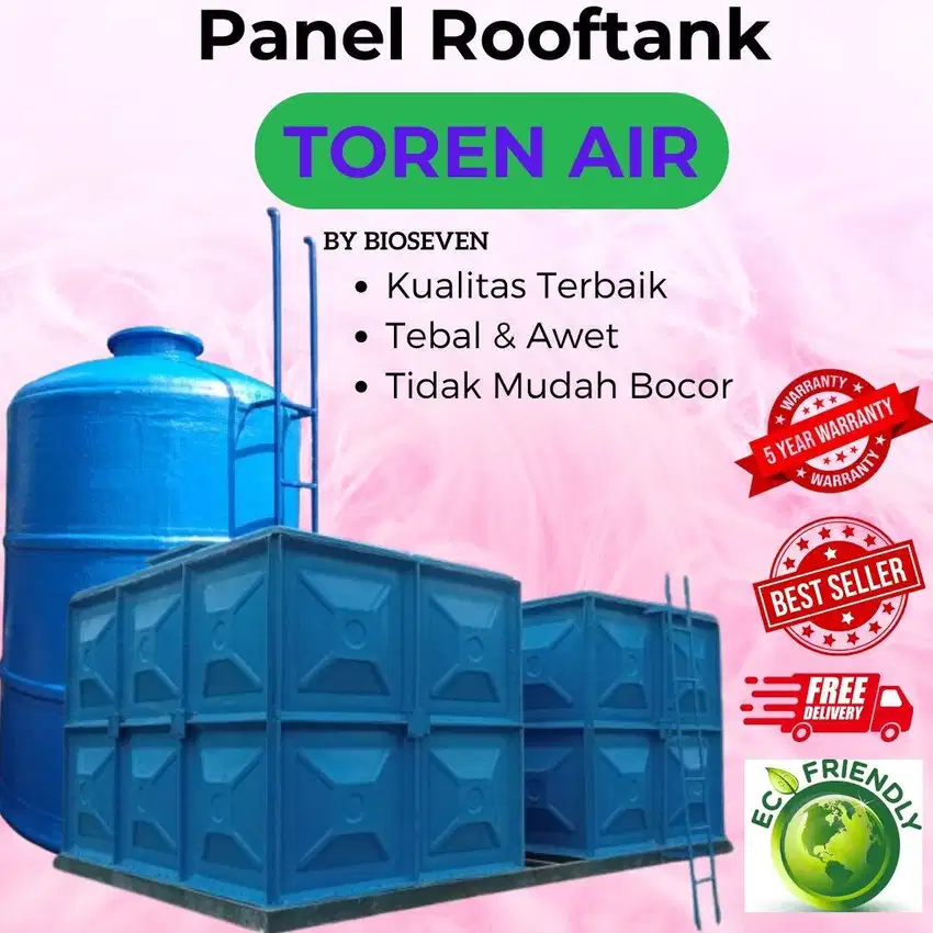 Jual Rooftank, Tangki Panel, Toren / Tandon Air Kualitas No.1