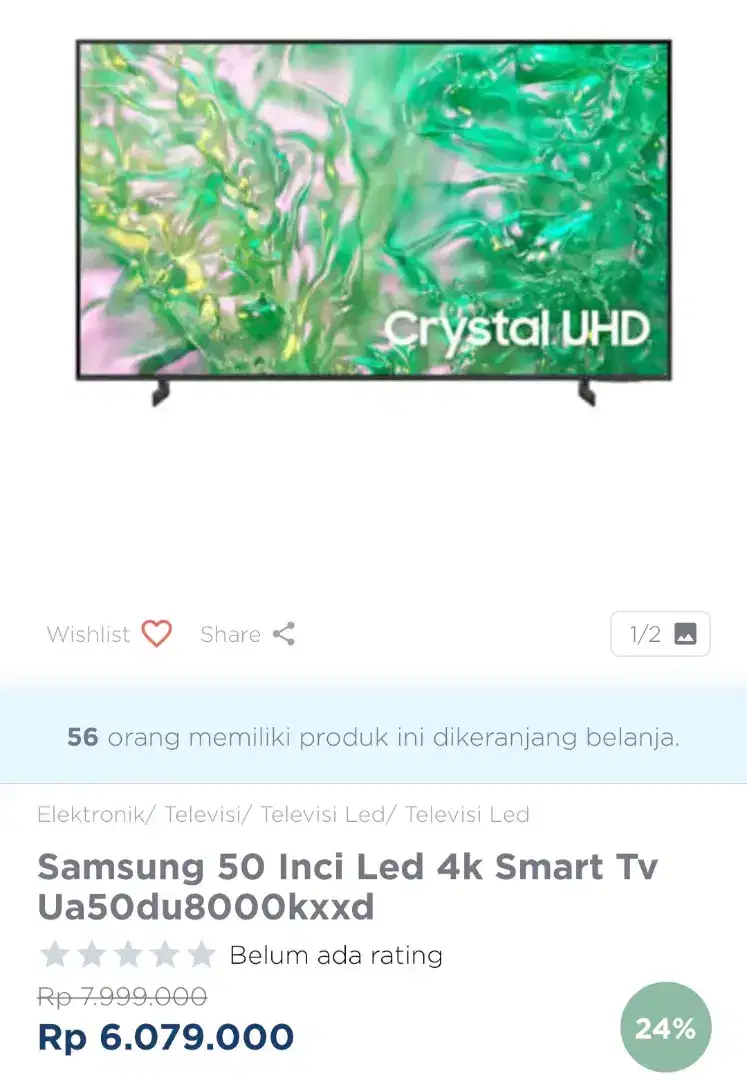 SAMSUNG SMART TV 4K 50 INCI