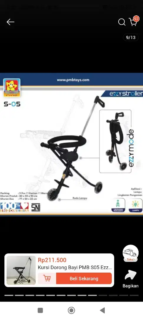 Edisi BU dijual stroller