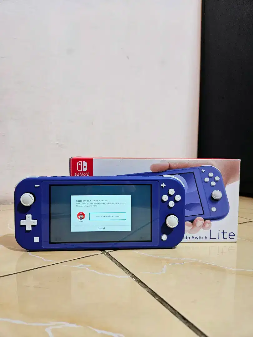 Nintendo Switch Lite Biru Bagus Lengkap