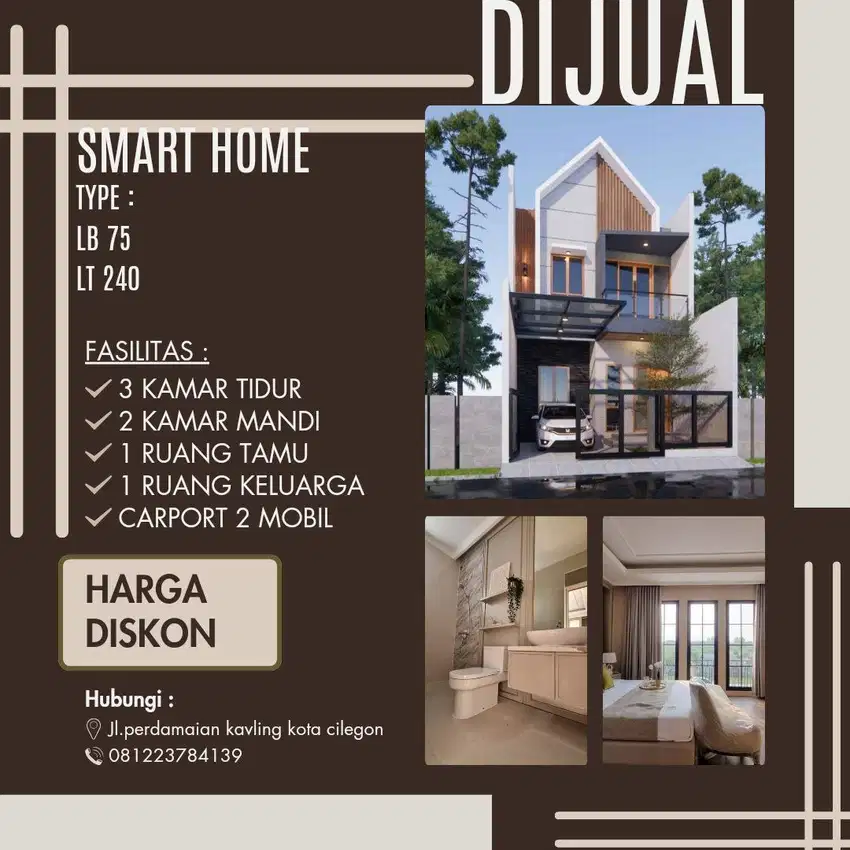 smart home terbaik dilokasi setrategis pusat kota cilegon