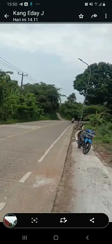 Tanah sangat murah. pinggir jalan nasional kec jasinga bogor.