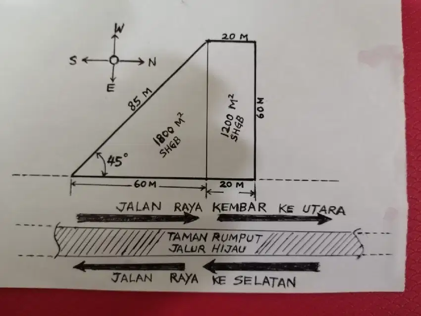 Dijual Tanah raya sukomanunggal chofa lokasi strategis