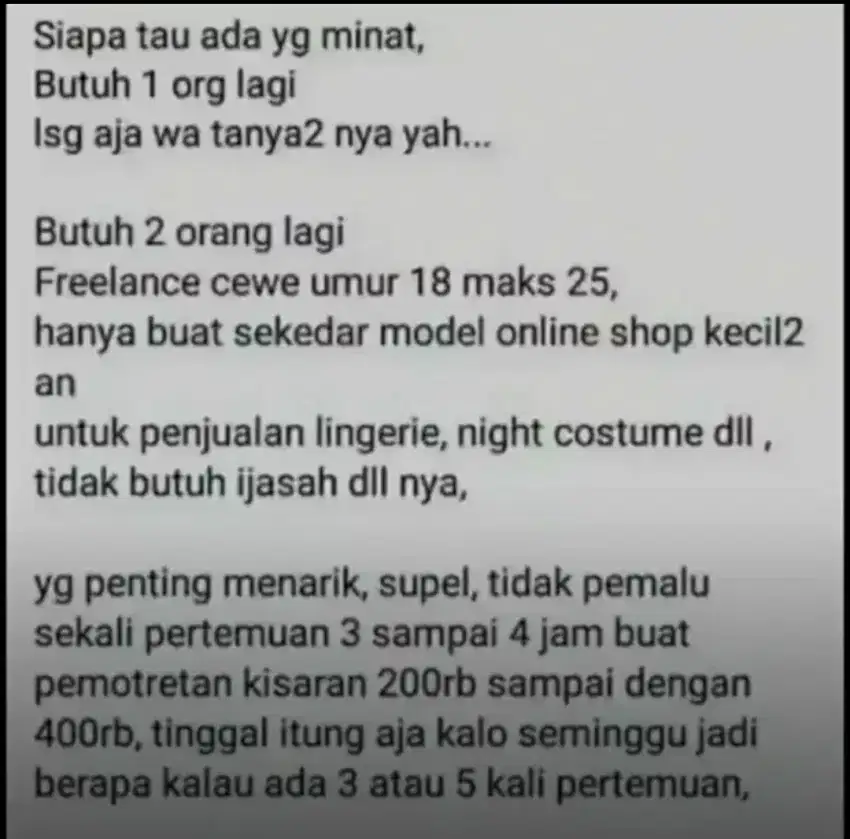 Freelance pohotoshot khusus cw non ijasah ( baca keterangan di pic )