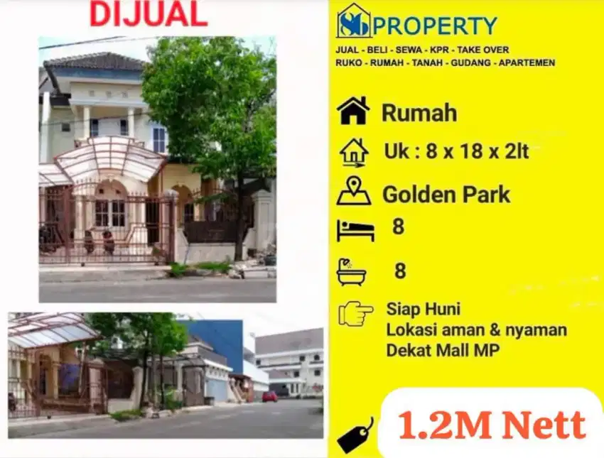 Dijual sangat murah rumah tua dikompleks golden park panakkukang