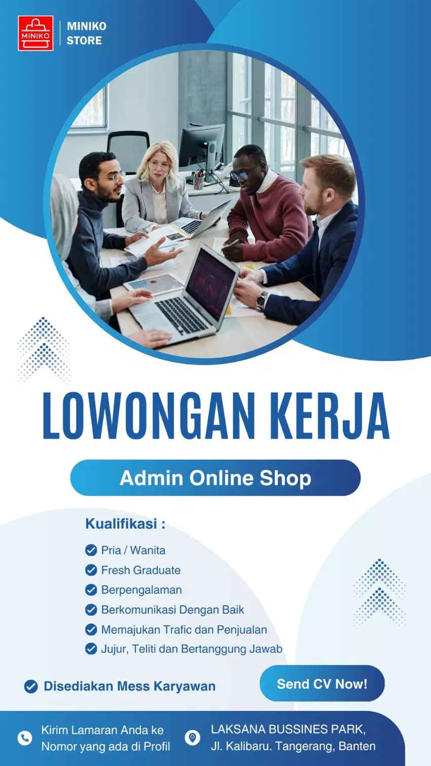 LOWONGAN KERJA ADMIN ONLINE SHOP ( BERPENGALAMAN )