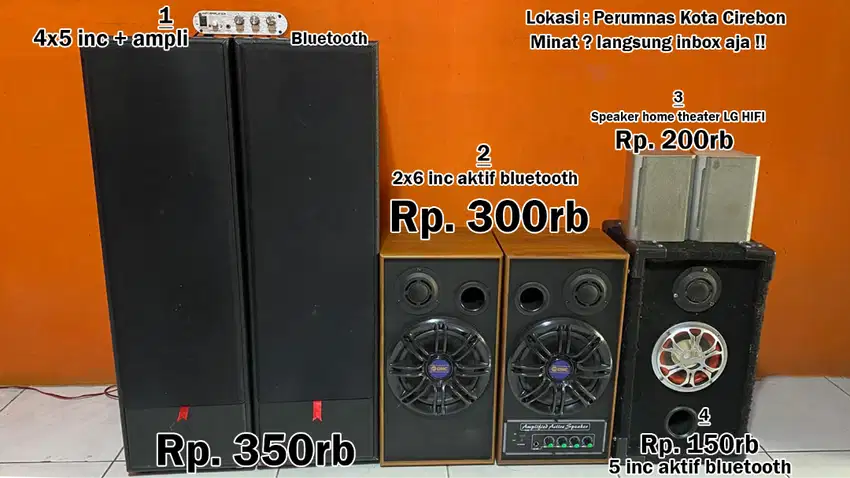 Berbagai Speaker Aktif 5 dan 6 inch Bluetooth