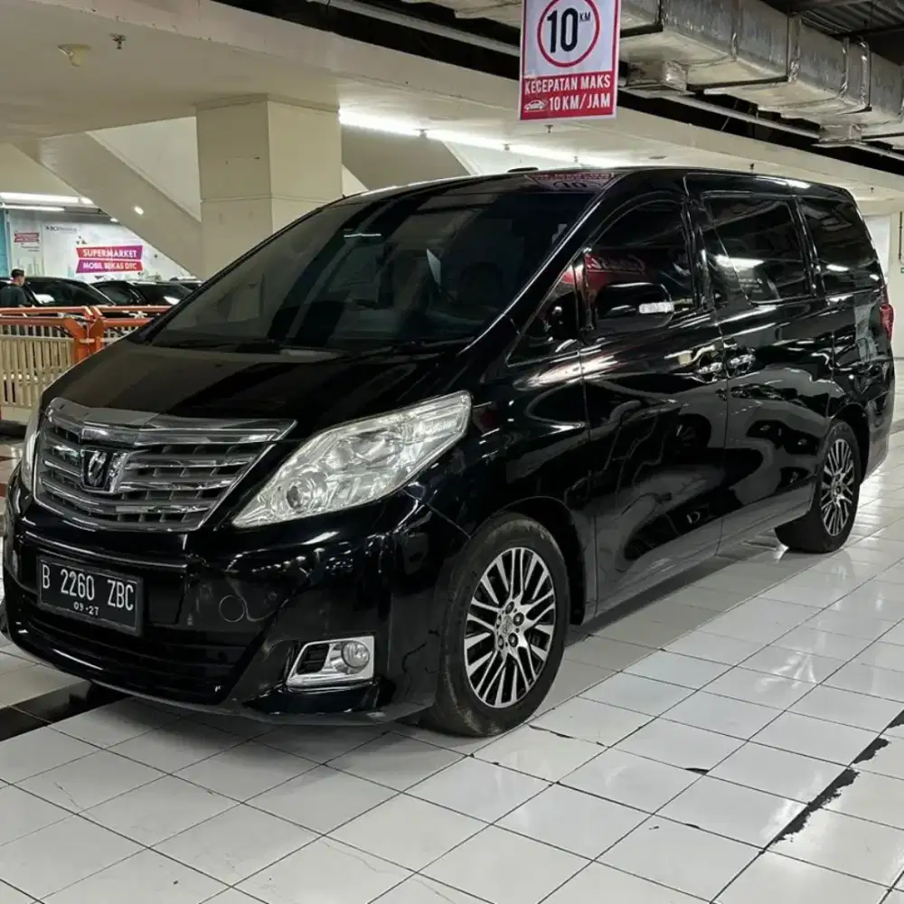 TDP15jt Toyota Alphard 2.4 G ATPM Pilot Seat 2012 Hitam Kredit Murah