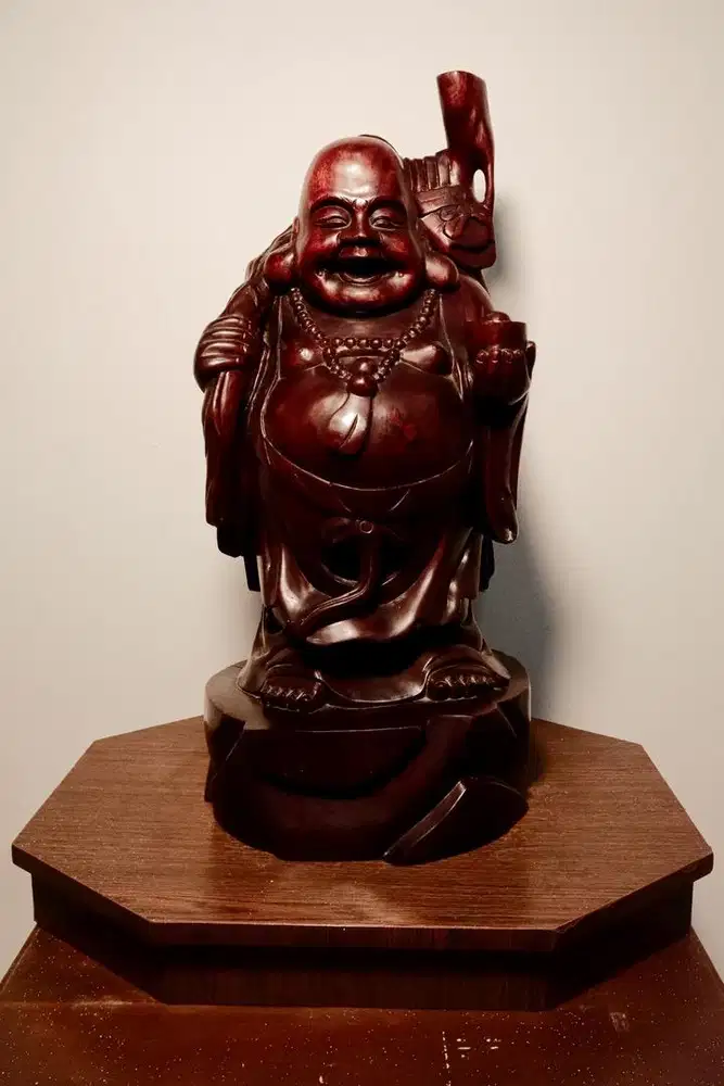 Red Smiling Buddha