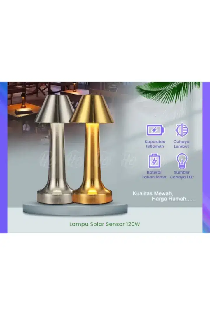 Lampu Meja Sensor Sentuh Retro Portable Rechargeable