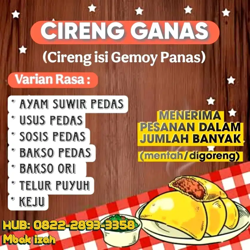 cireng ganas ( cireng isi gemoy panas)