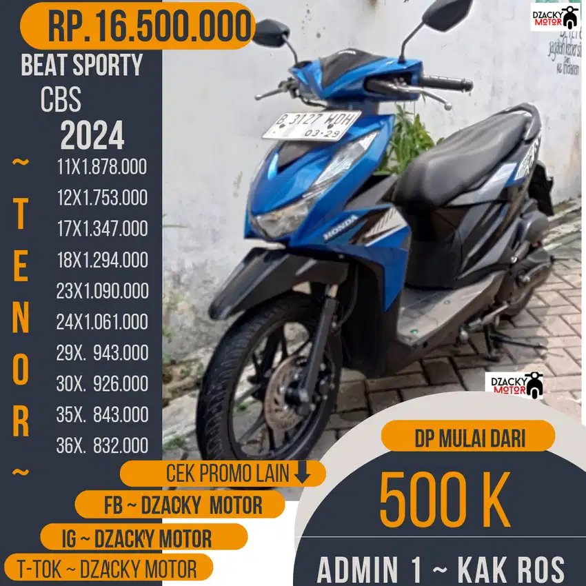 BEAT  FI SPORTY CBS 2024 JUAL CASHCREDIT DP MULAI  500K