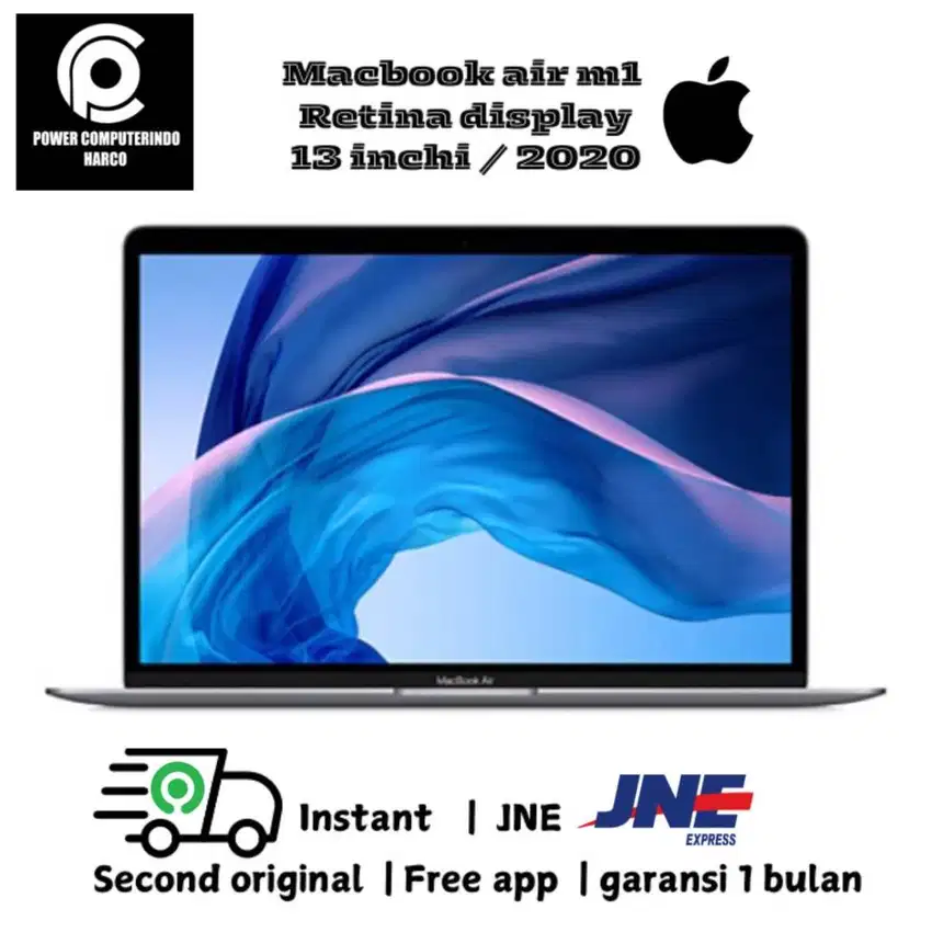 MACBOOK AIR M1 2020 13 INCHI 8/128 GB MINUS BODY BENGKONG SECOND