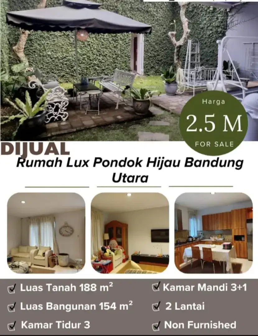 For Sale! Rumah Pondok Hijau Bandung