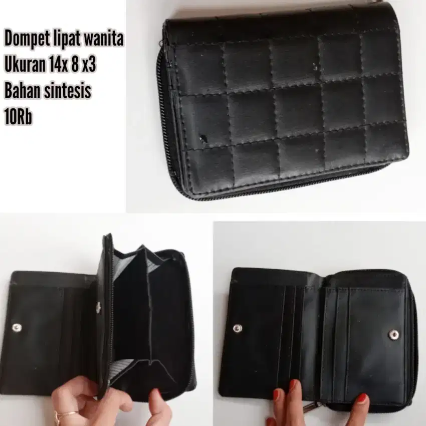 DOMPET LIPAT WANITA WARNA HITAM