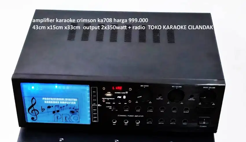 amplifier karaoke efek digital dan bluethot