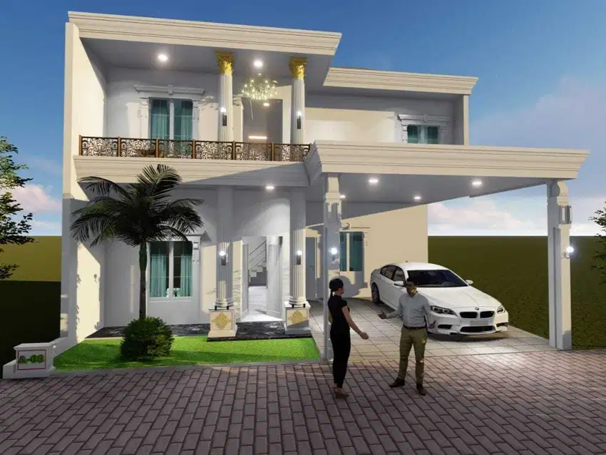 Rumah Mewah New American style cluster colomadu progres bangun