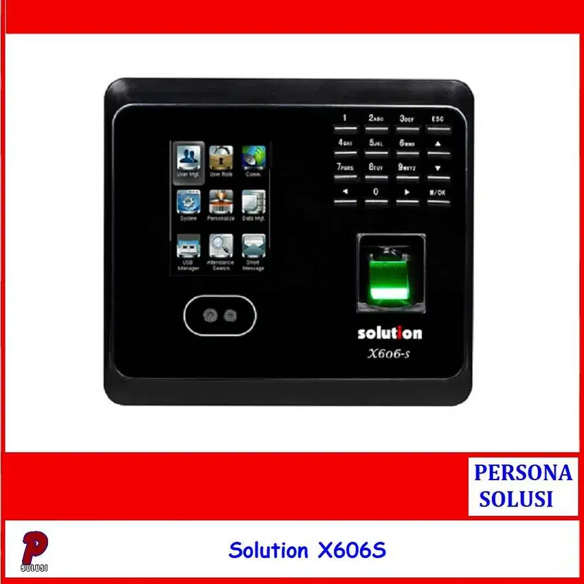 Solution X606-S - Mesin Absensi Fingerprint - Wajah - Garansi 2 Tahun