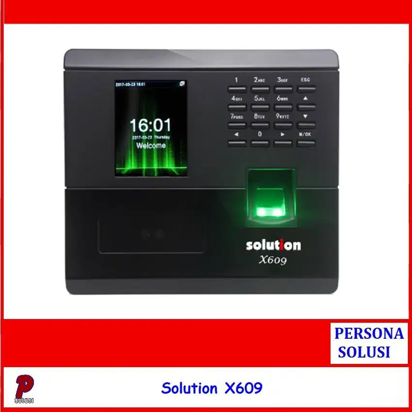 Solution X609 - Mesin Absensi Fingerprint - Wajah ADMS - Garansi 1 Thn