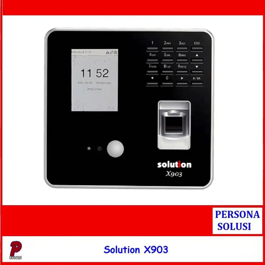 Solution X903 - Mesin Absensi Sidik Jari - Wajah - ADMS - Garansi 1 Th