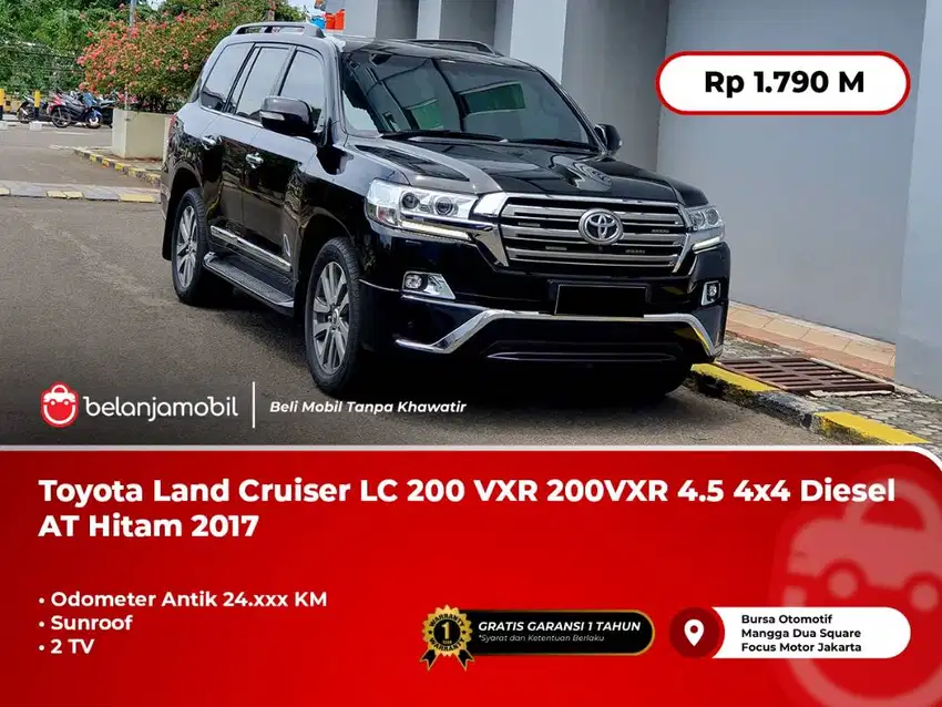 [KM ANTIK] Toyota Land Cruiser 200 VXR 4.5 Diesel AT Hitam 2017/2018