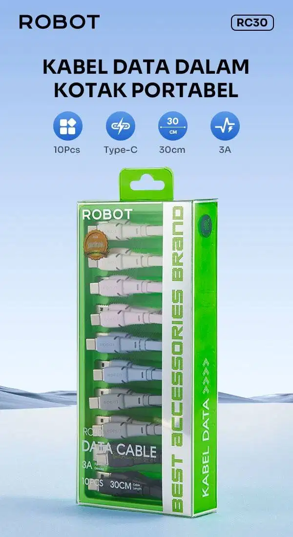 Robot RC30 Kabel Data Charger USB Type C 3A