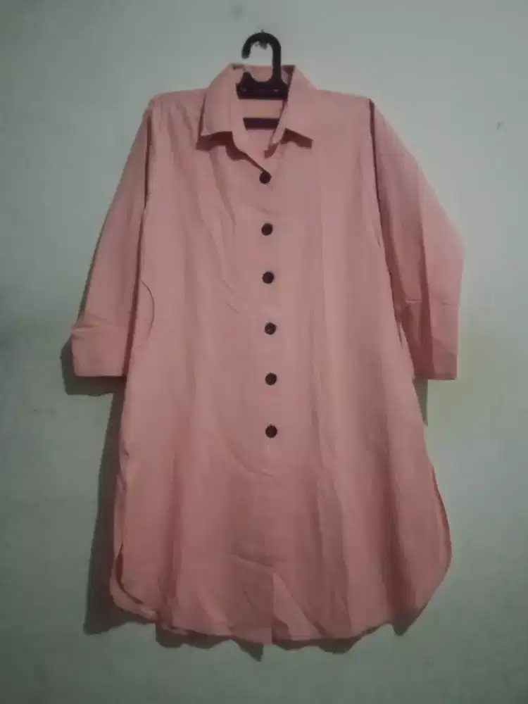 Gamis pink lembut XL