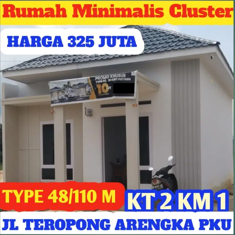 Rumah Baru Type 48/110 Jl Teropong Nangka Kota Pelanbaru