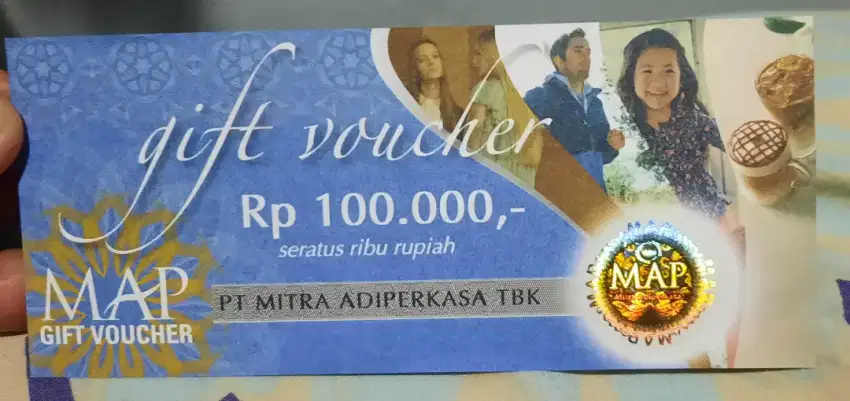 Voucher MAP Pecahan 100ribu