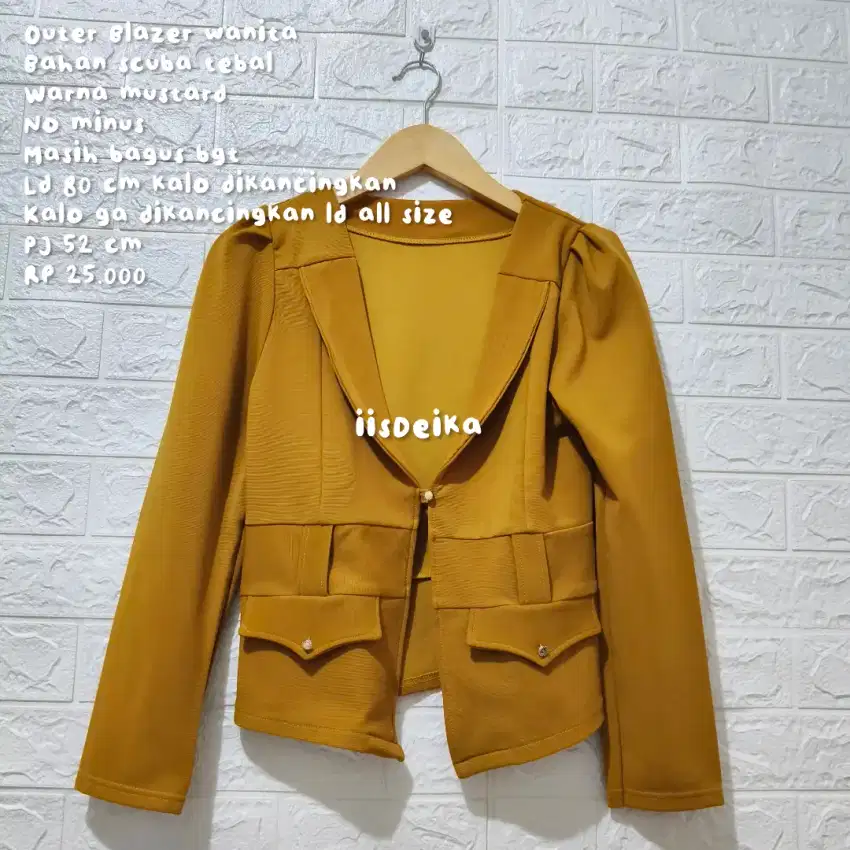 BLAZER WANITA OUTER WANITA WARNA KUNING