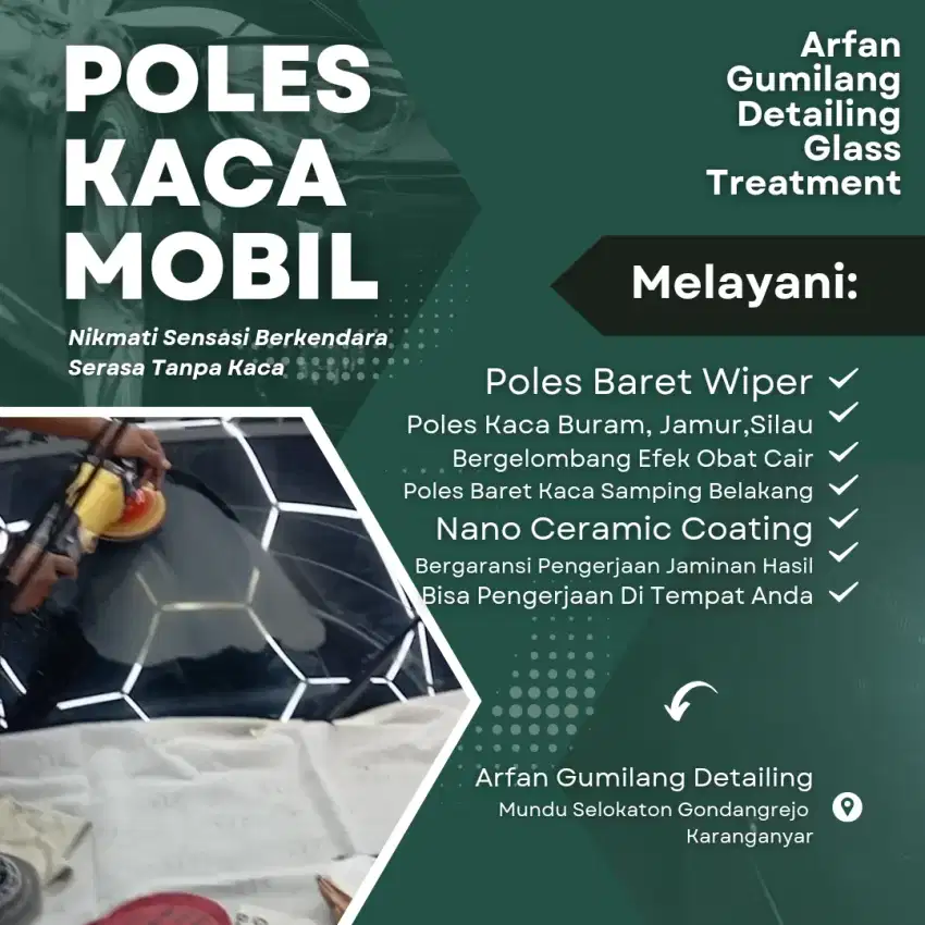 Poles Kaca Baret Buram Silau