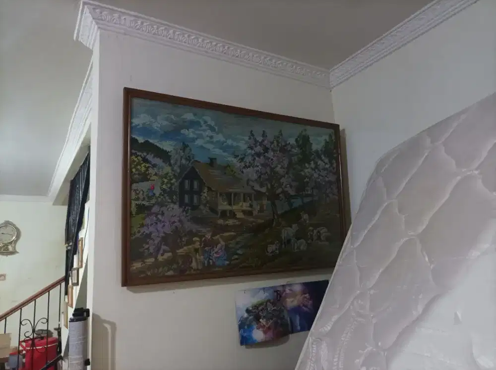 Lukisan sulam dr benang wol