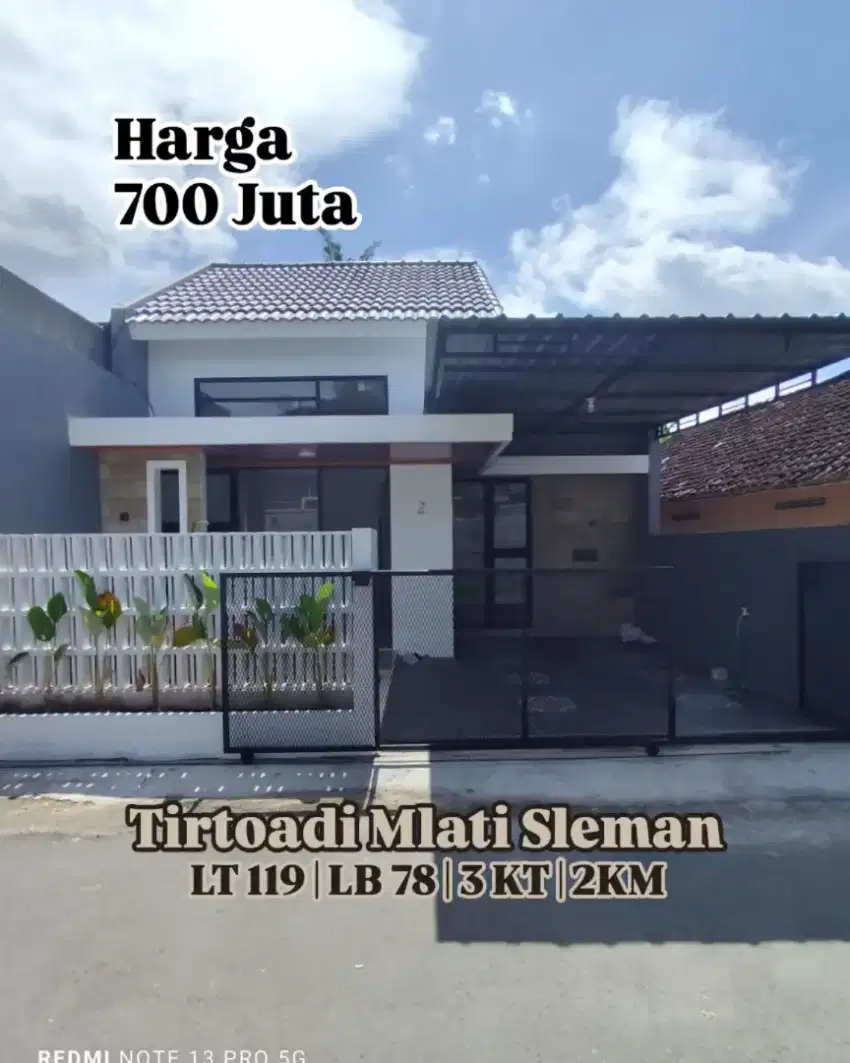 Cantik Minimalis! Dijual Rumah di Tirtoadi Mlati Sleman