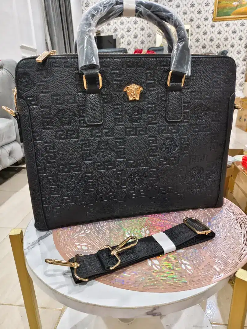 Tas Office kulit berkualitas motif versus