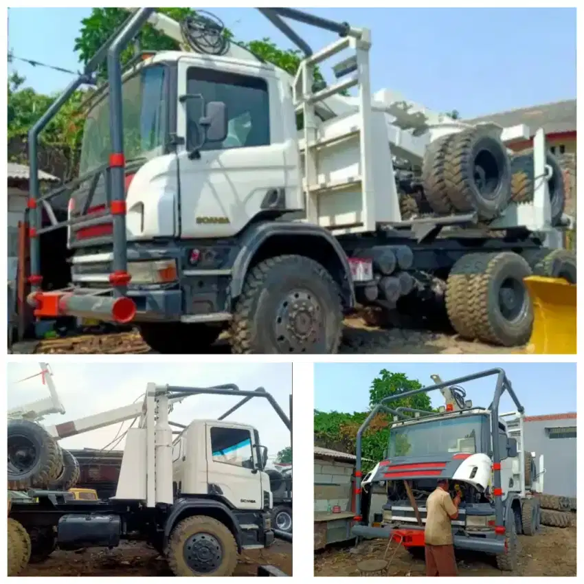 Logging Truck SCANIA P400 6X6 with LPT60