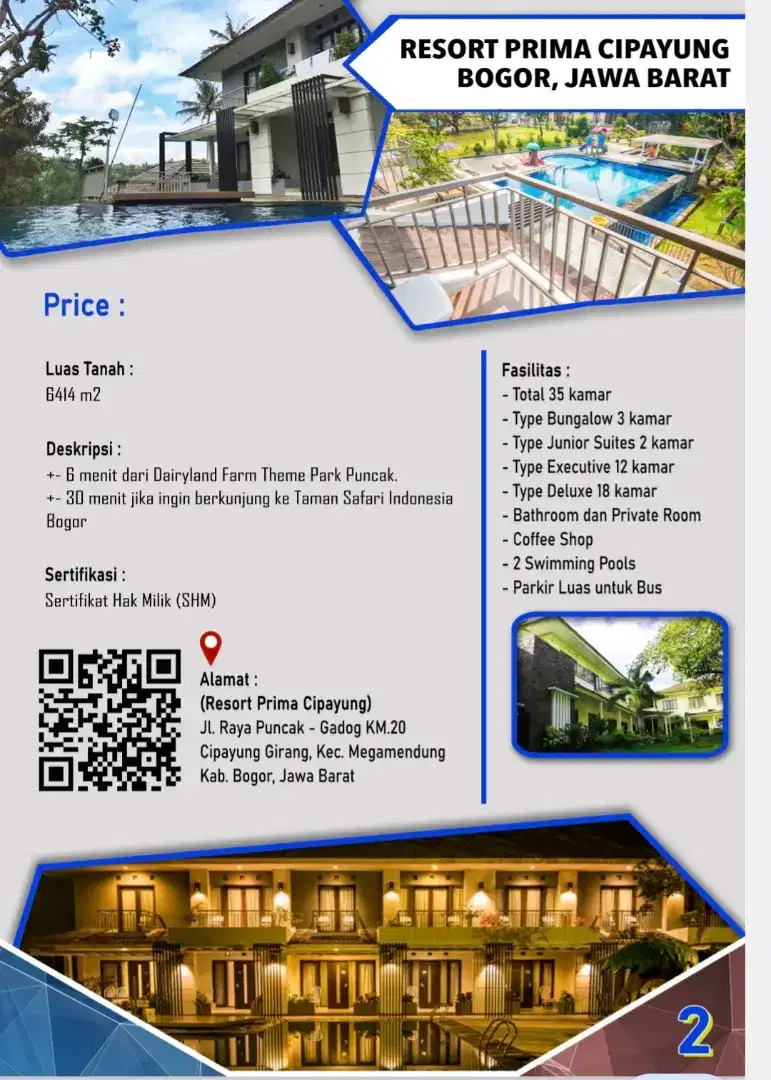 Dijual Resort Prima Cipayung Bogor