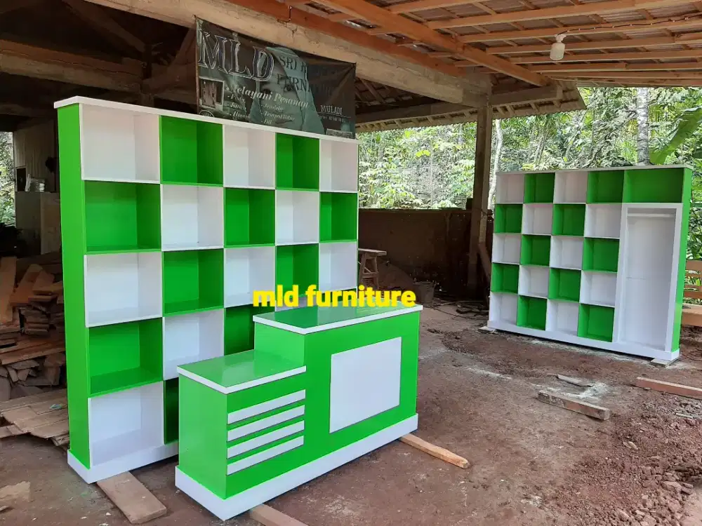 Rak laundry set meja kasir