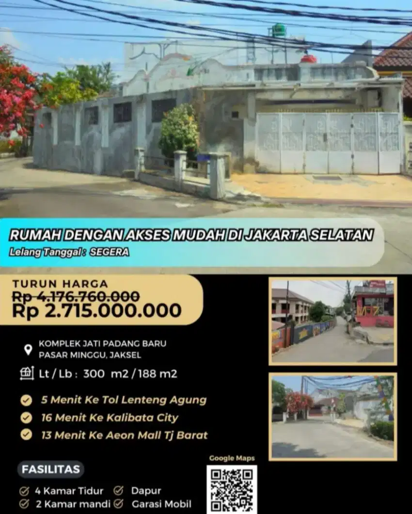 Dijual Rumah Jati Padang Baru