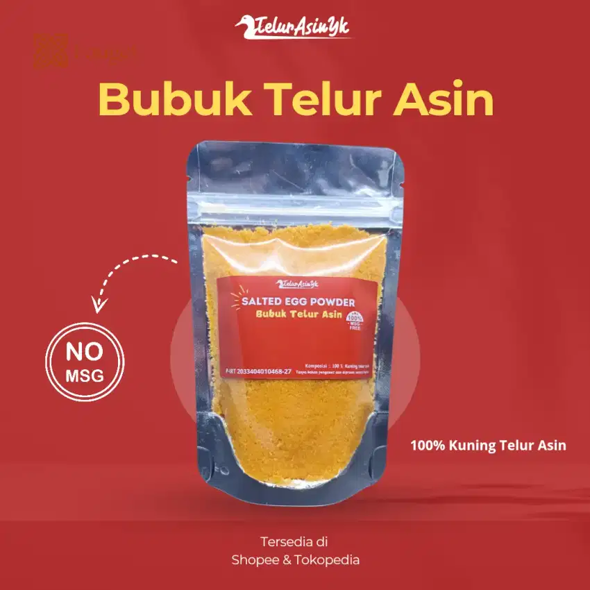 Bubuk Telur Asin / Salted Egg Powder No MSG Premium