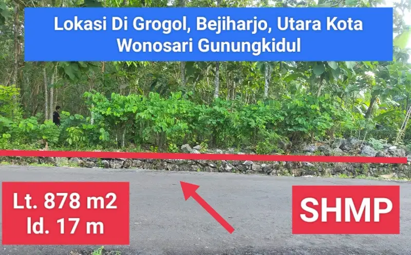 Jual tanah murah di Bejiharjo utara kota Wonosari Gunung Kidul