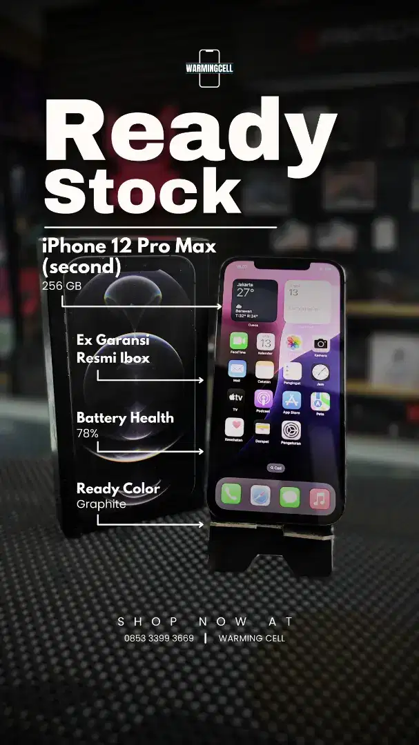 Iphone 12 Pro Max Graphite 256 GB