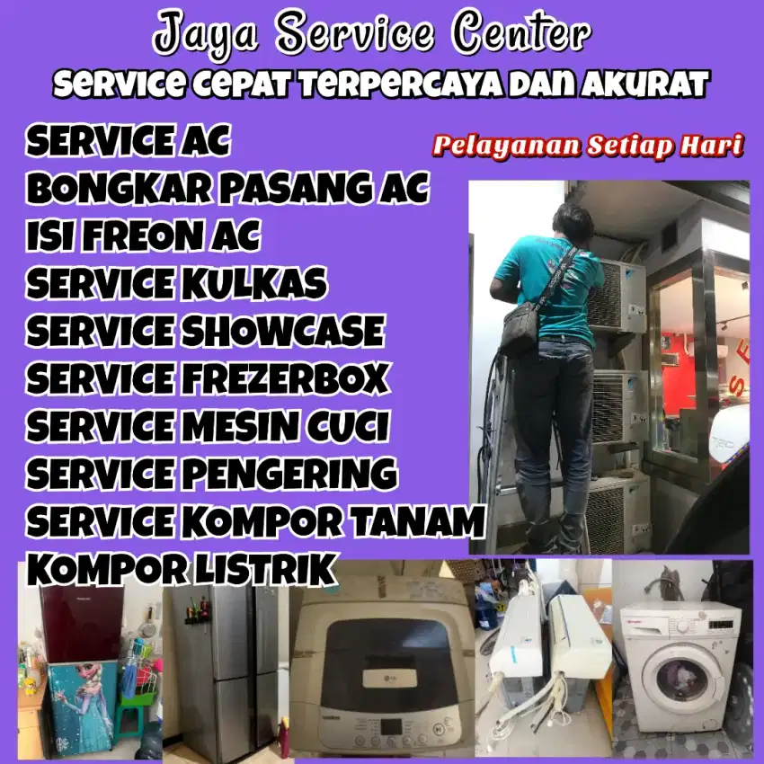 Service Kulkas Frezer Bongkar Pasang AC Servis AC Mesin Cuci Menganti