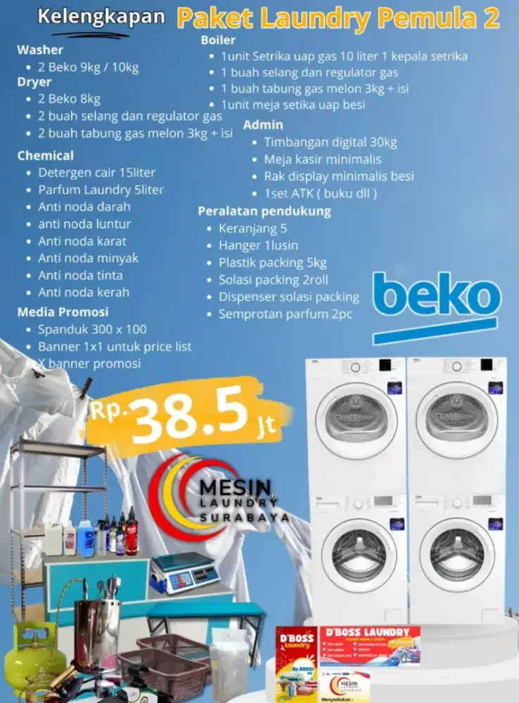 Paket usaha laundry kiloan konvensional